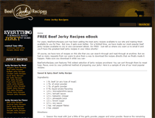 Tablet Screenshot of beefjerkyrecipes.com
